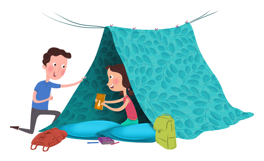 indoor camping cliparts