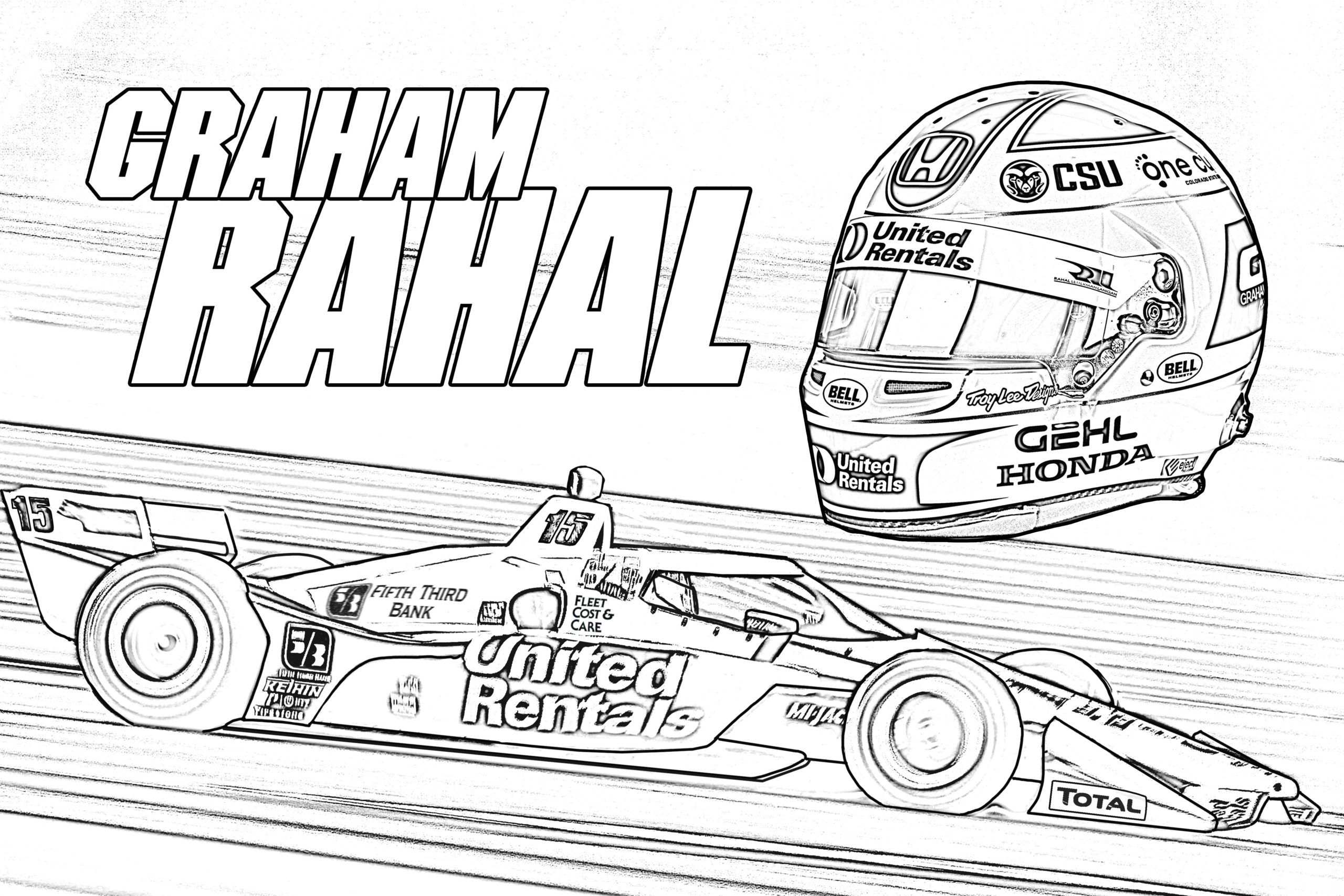 Rahal Coloring Sheets - Rahal Letterman Lanigan