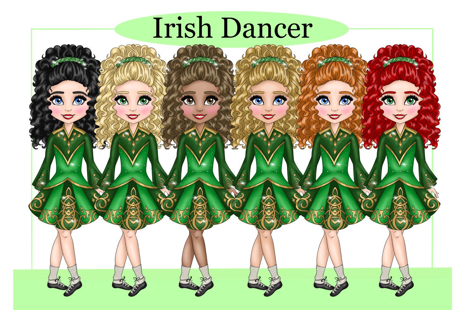 irish dance cliparts