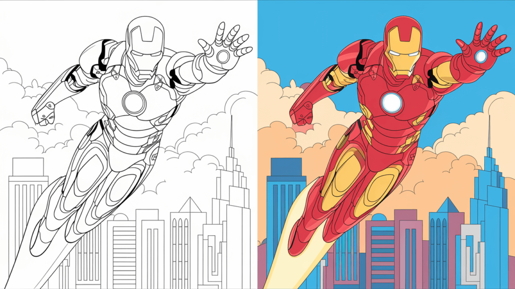 iron man pictures to color