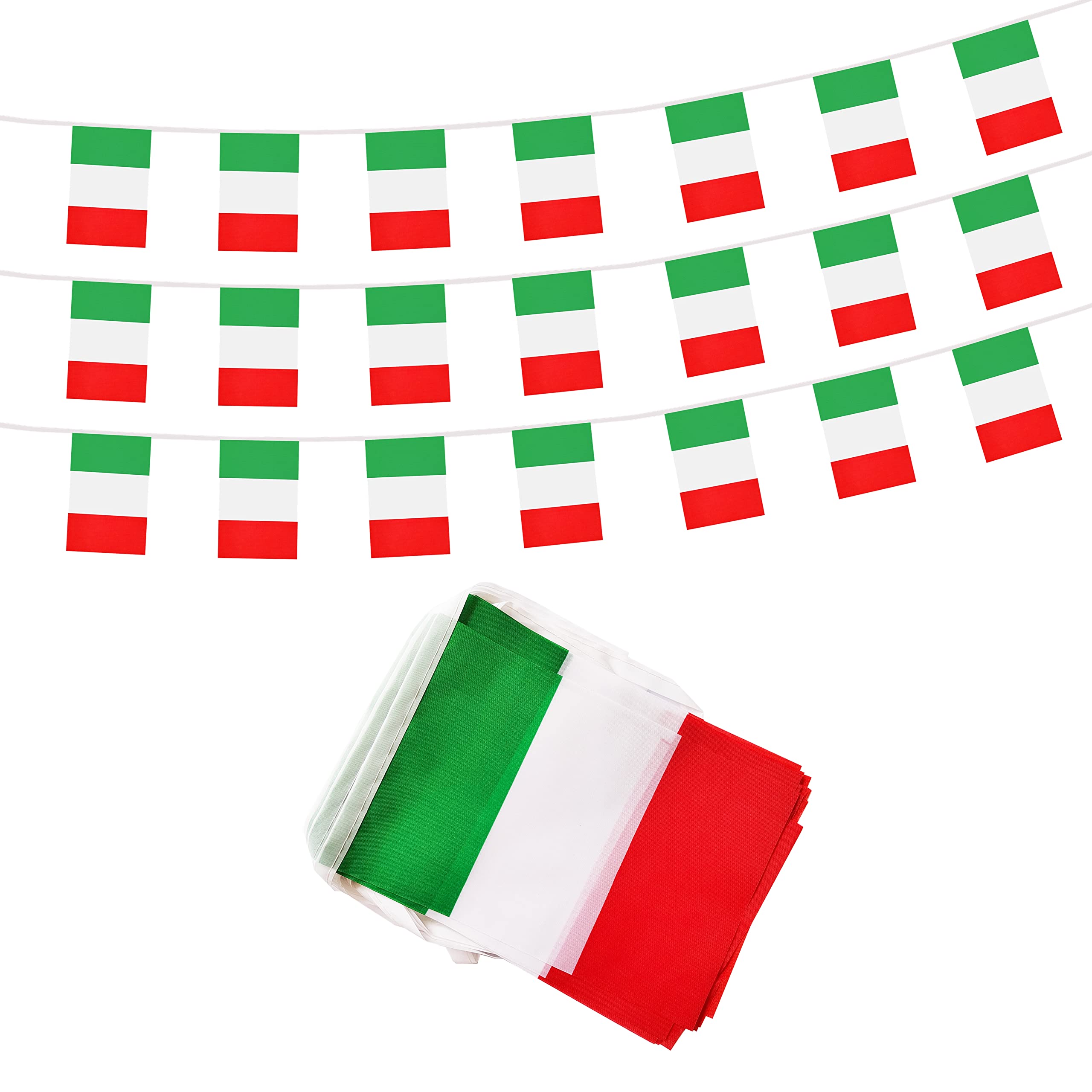Italian Banner Flag 50ft 38pcs Italian Small Mini Flags 4th of July  Independence Day Patriotic Events Sports Bars Decorations Decorations  (Italy) : ...