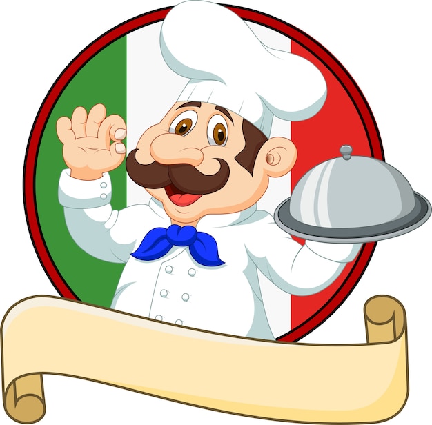 italian chef clipart