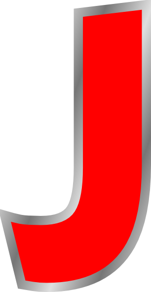 Letter J PNG transparent image download, size: 306x591px