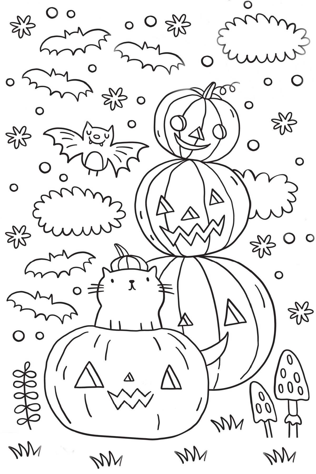 jack o lantern coloring pages