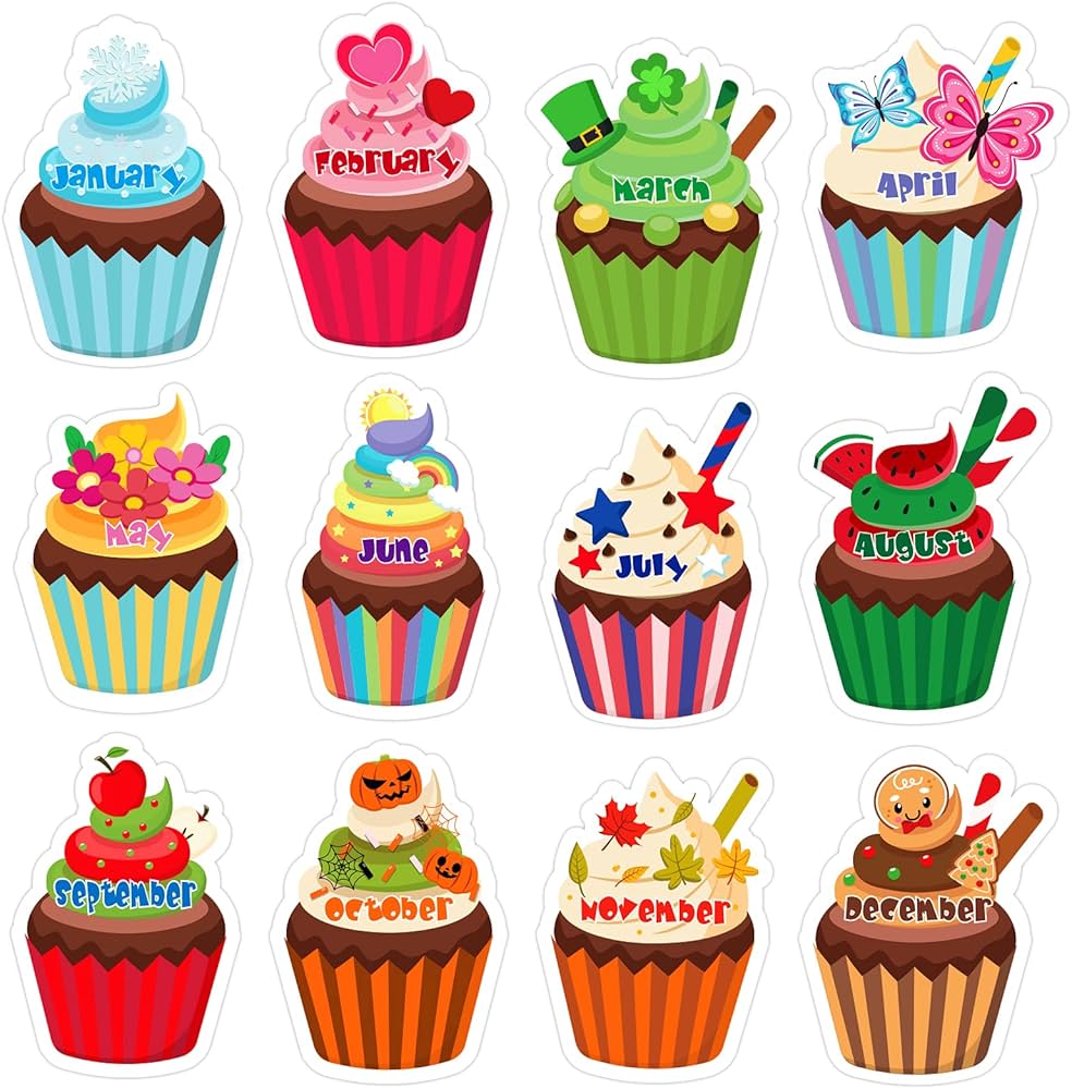 january cupcakes cliparts