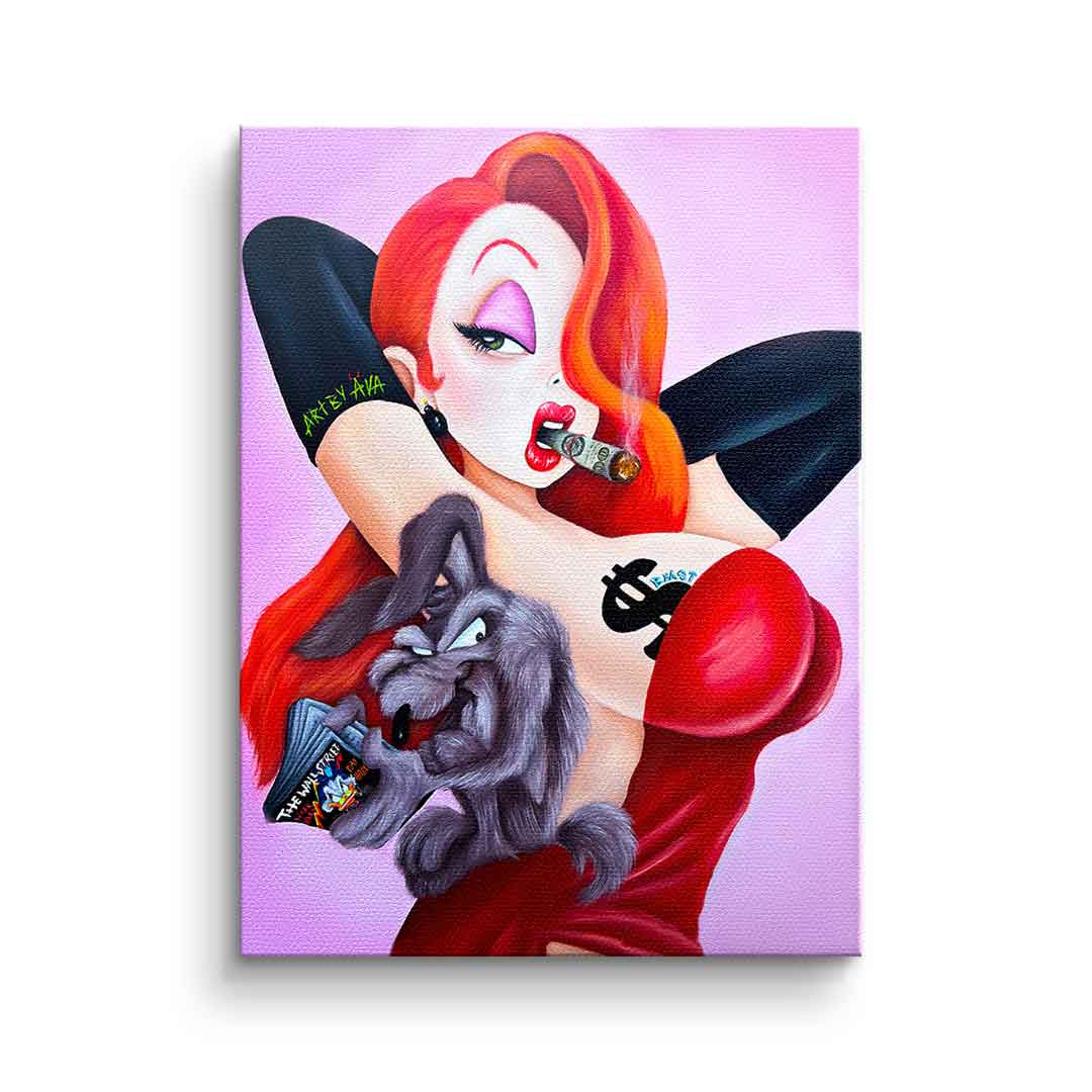 Canvas Art Posing Jessica Rabbit comic cartoon red pink