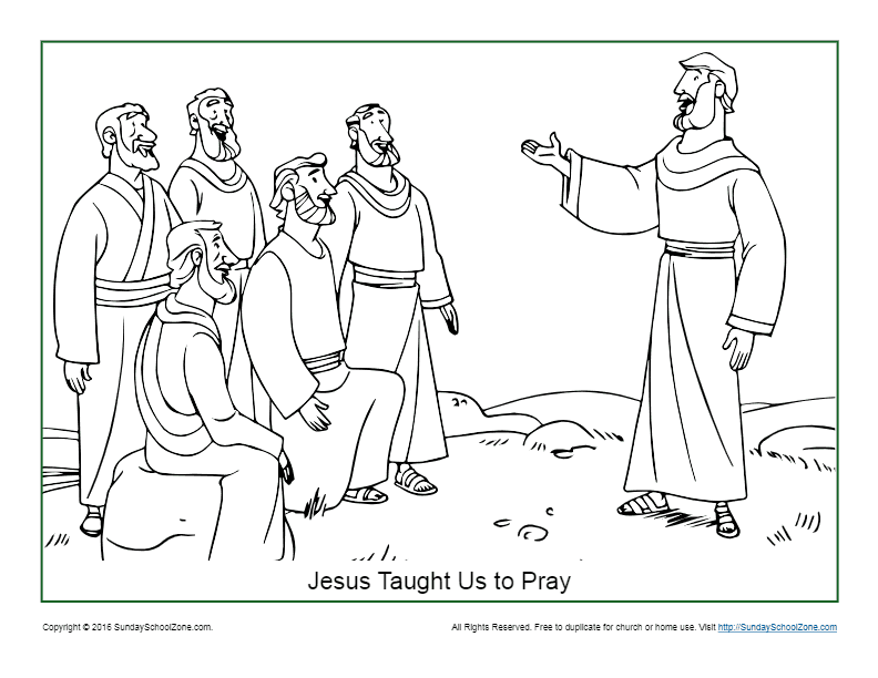 jesus teaching coloring page