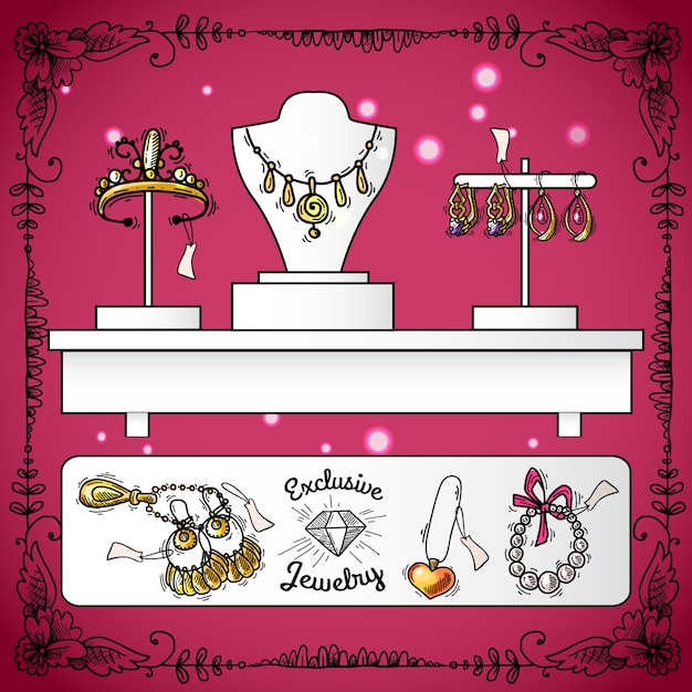 Free Vector | Jewelry Shop Display