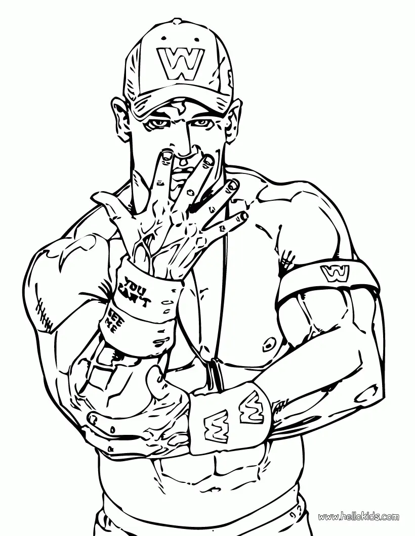 john cena coloring pages to print