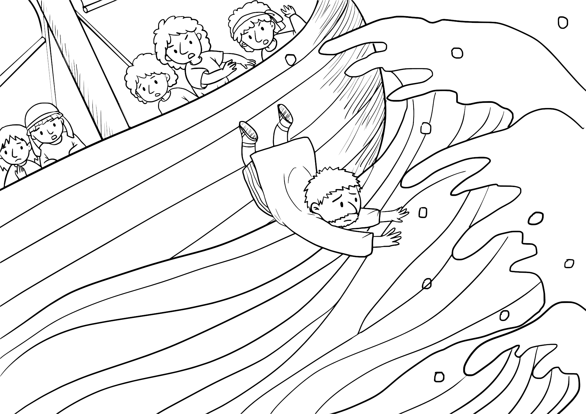 COLORING PAGES! Jonah and the Whale – Keys For Kids Radio