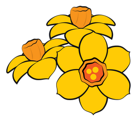 Jonquil flower black and white clipart free download