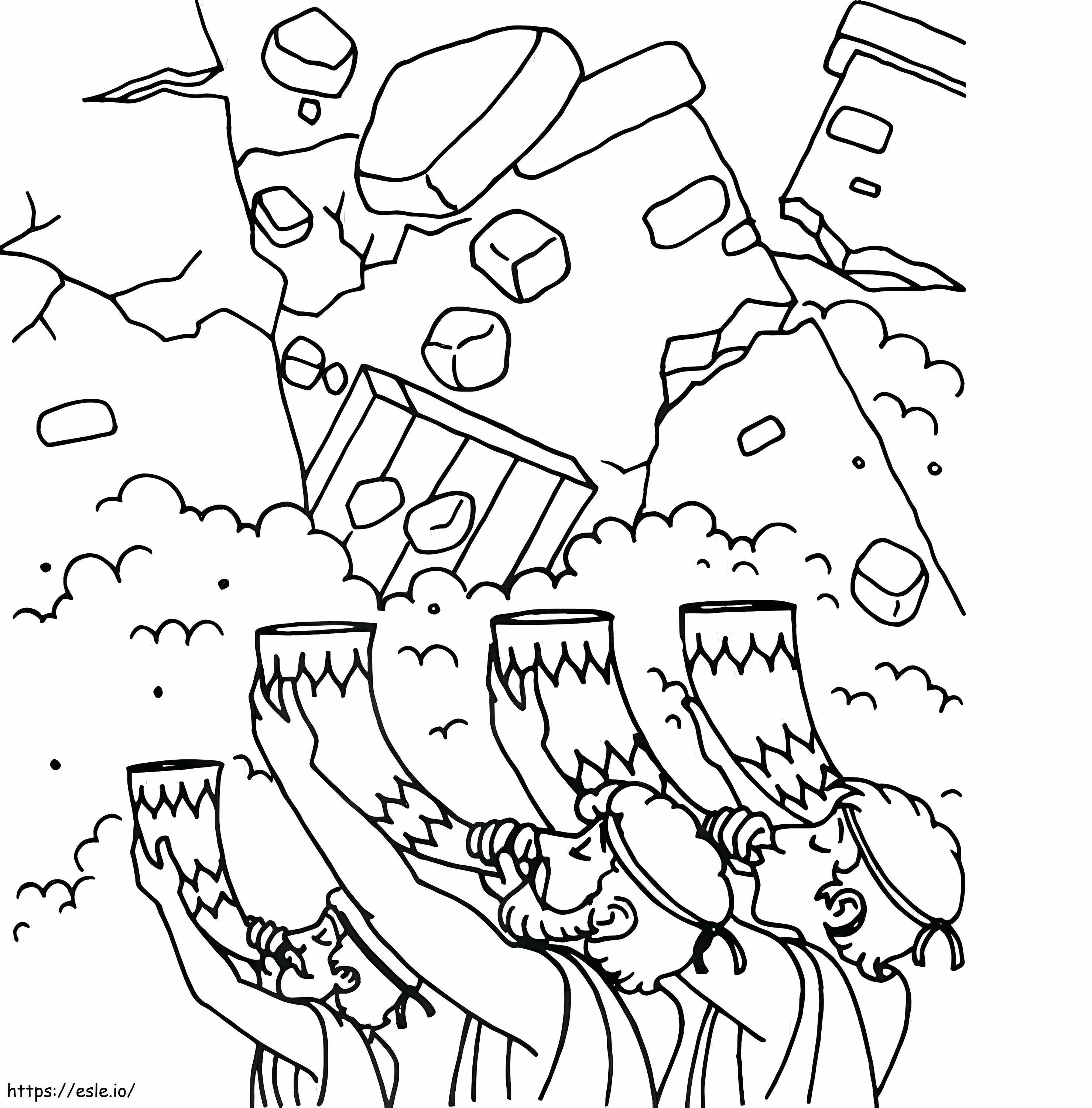joshua and the wall of jericho coloring pages