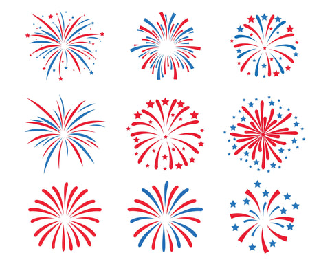 july fireworks cliparts 2024