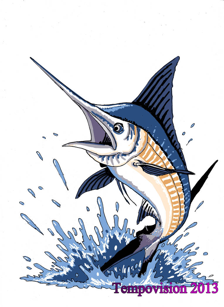 jumping marlin cliparts