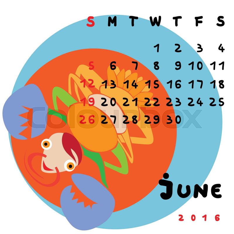 june 2016 cliparts