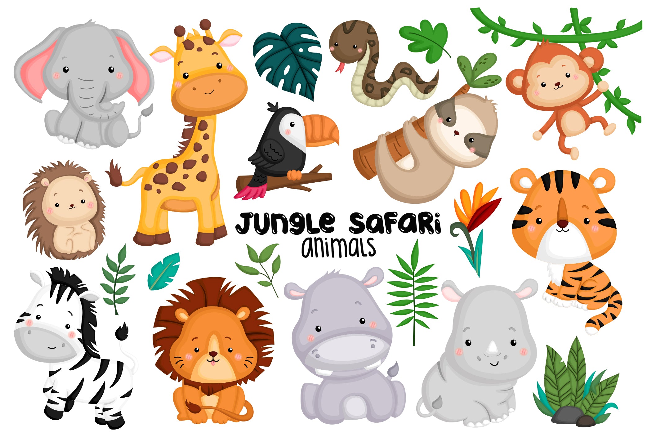 jungle animal clipart