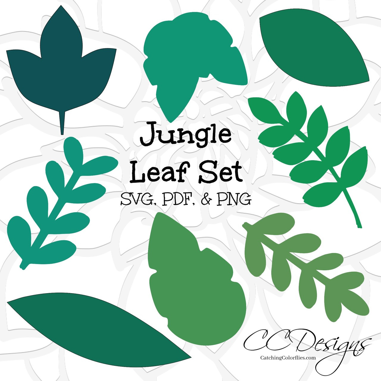 Jungle Safari Leaf Templates- Set of 8