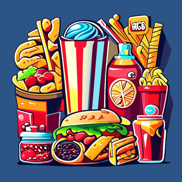 junk food cartoon