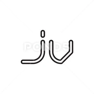 Jv initial letter vector logo icon ~ Clip Art #149063215