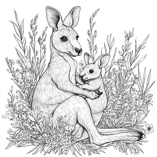 kangaroo coloring pages