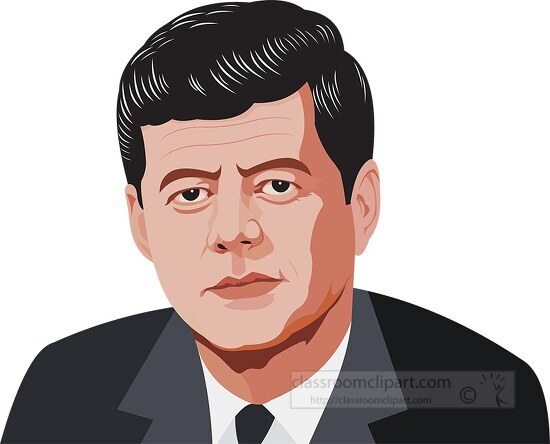 People Clipart-portrait president john kennedy clipart