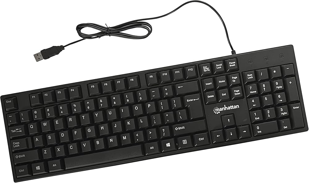 Manhattan -Products Wired Keyboard - Classic PC Keyboard with USB ...