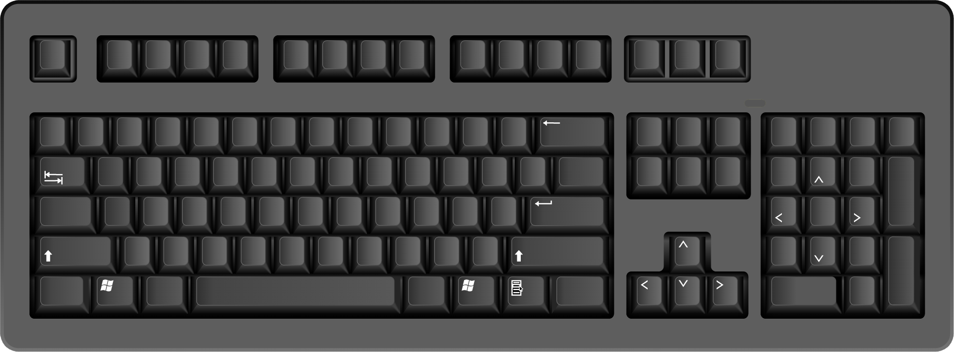 Keyboard PNG transparent image download, size: 1918x708px