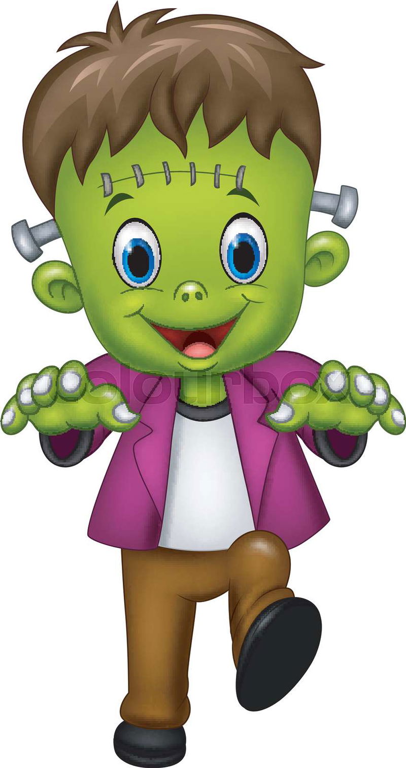 kid frankenstein clipart