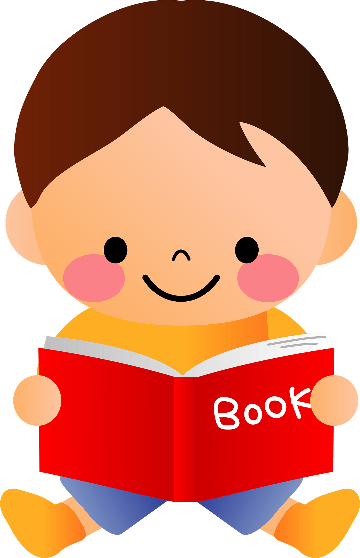 Boy is Reading a Book - Free vector clipart images on clipart library.com