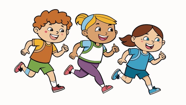 kids running clipart 2024