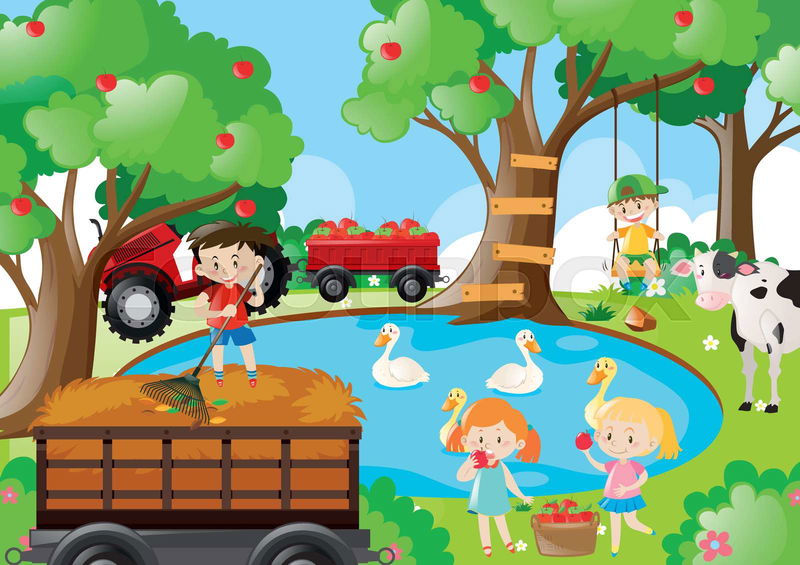 kindergarten farm cliparts