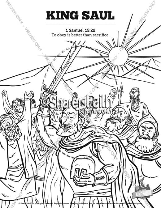 king saul coloring pages