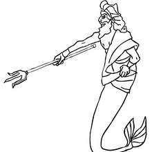 king triton coloring page