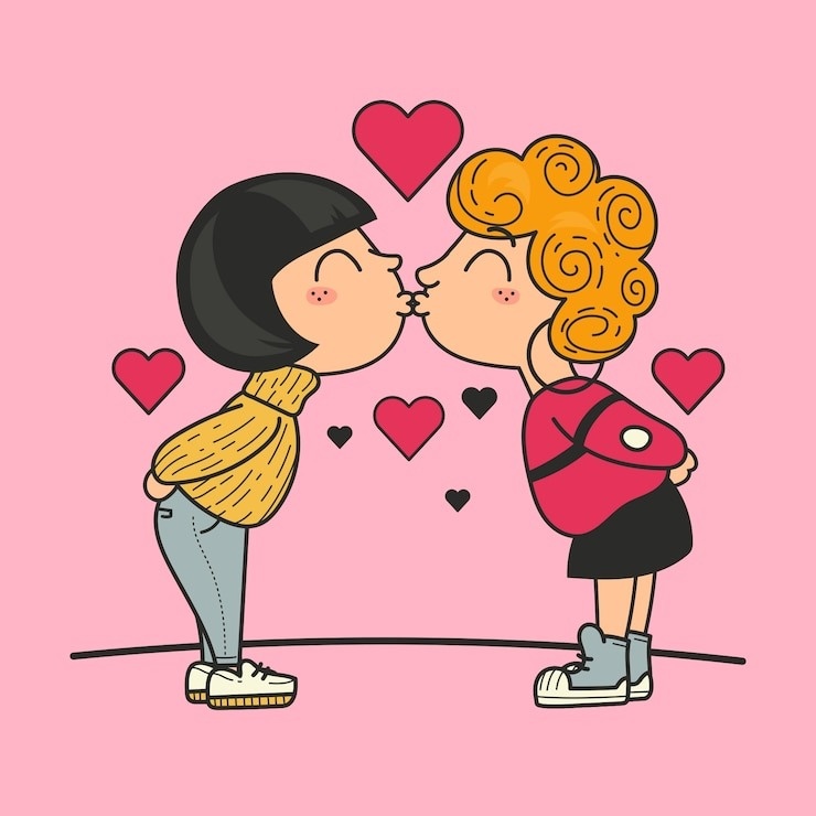 kissing cliparts 2024
