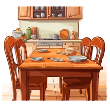 kitchen table cliparts 2024