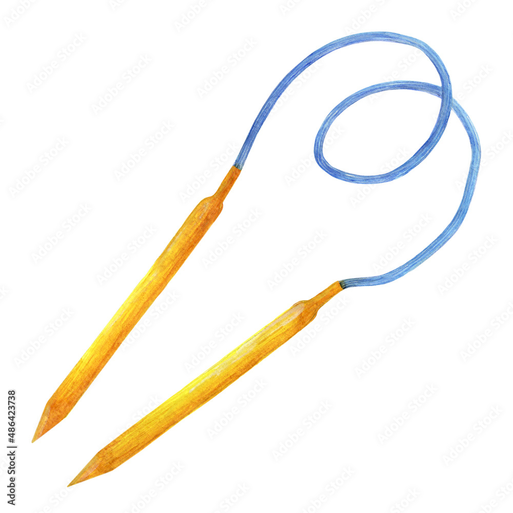 knitting needles cliparts
