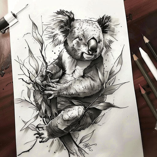 Koala Temporary Tattoo Stencil Collection