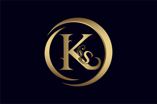 KS-Monogramm-Logo-Design, Buchstabe, Text, Name, Symbol, einfarbig ...