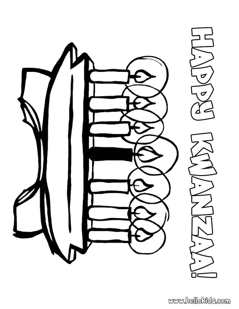 kwanzaa kinara coloring page