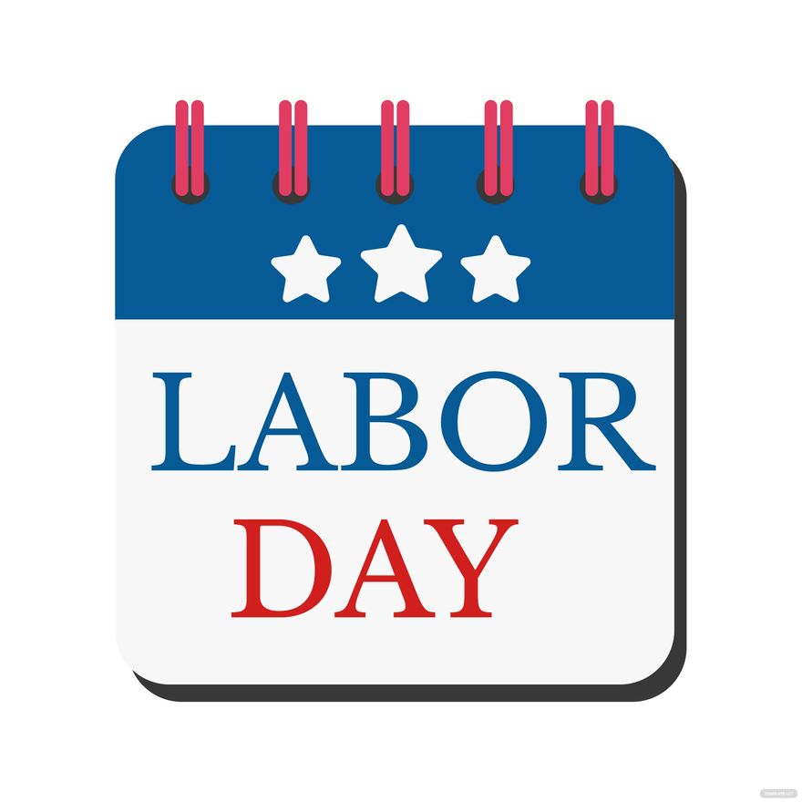 Labor Day Calendar Clipart in PSD, Illustrator, SVG, JPG, EPS, PNG ...