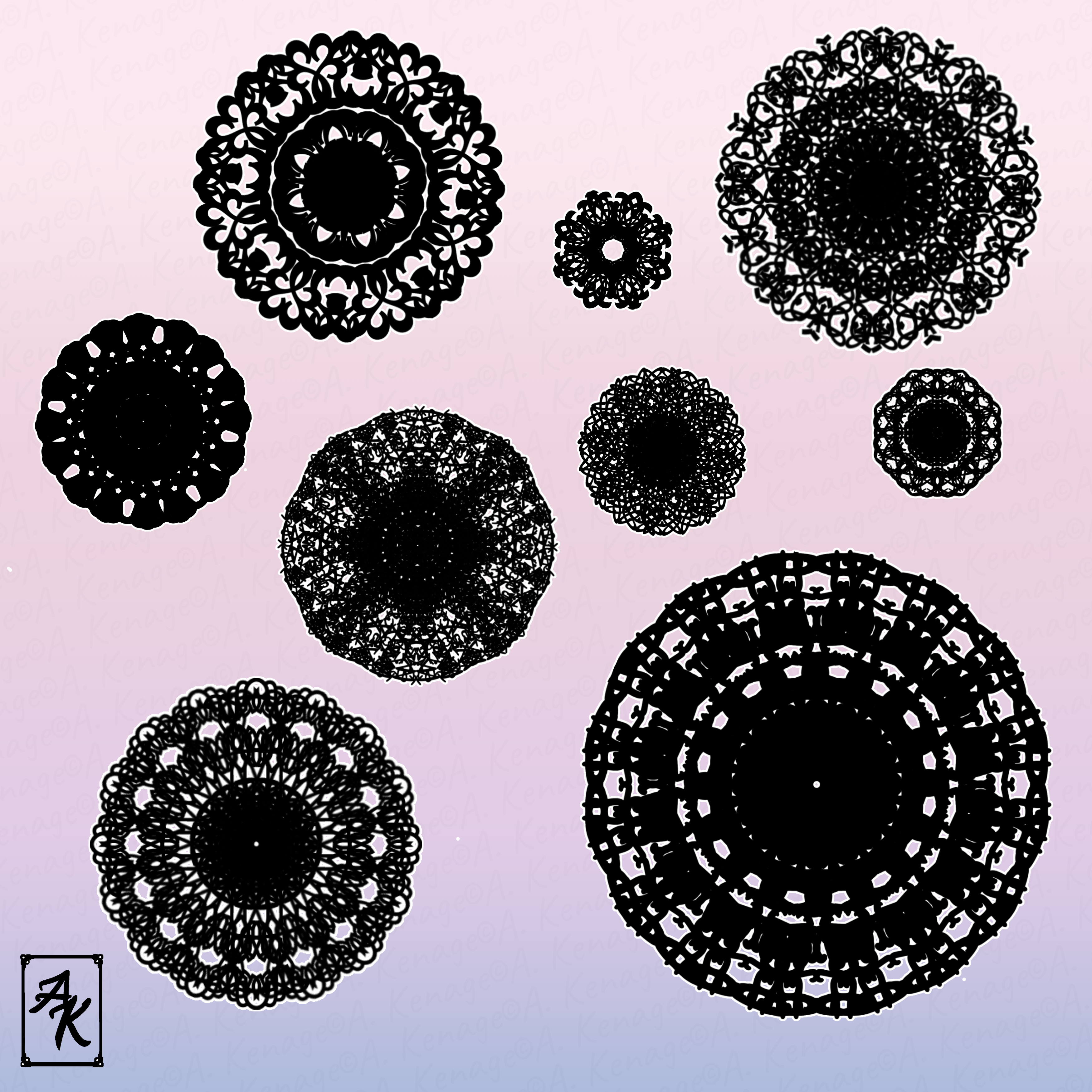lace design cliparts 2024