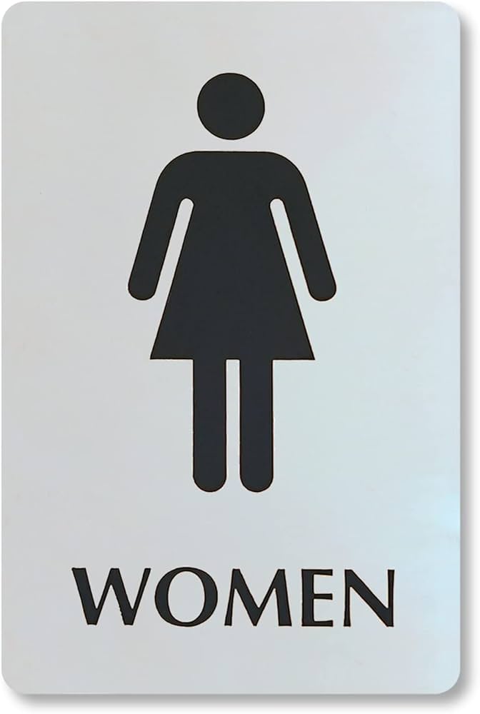 ladies bathroom sign