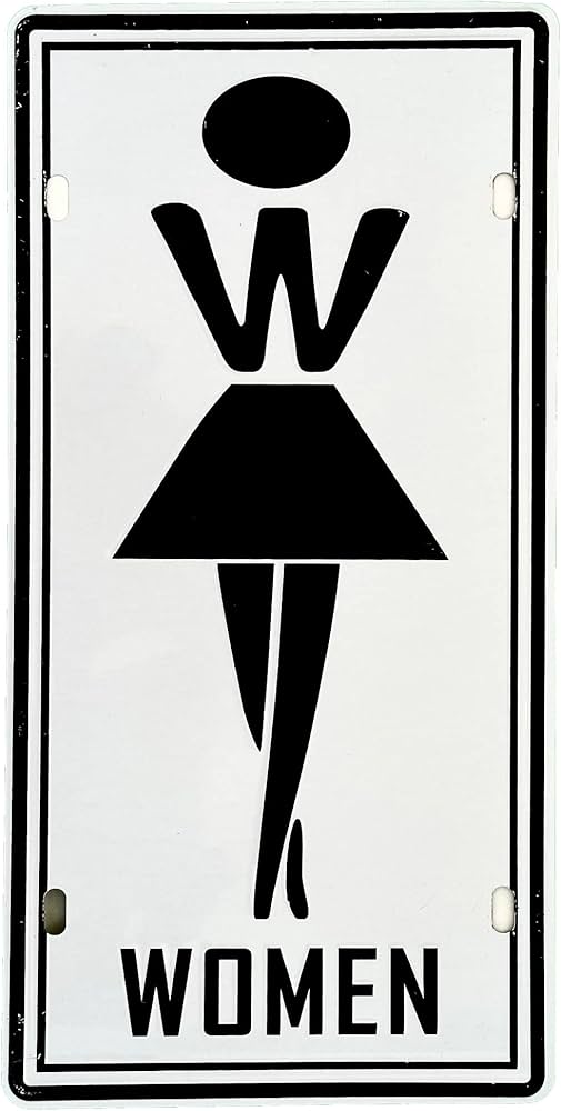 ladies bathroom sign
