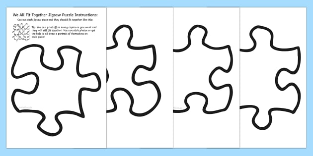 large puzzle piece template