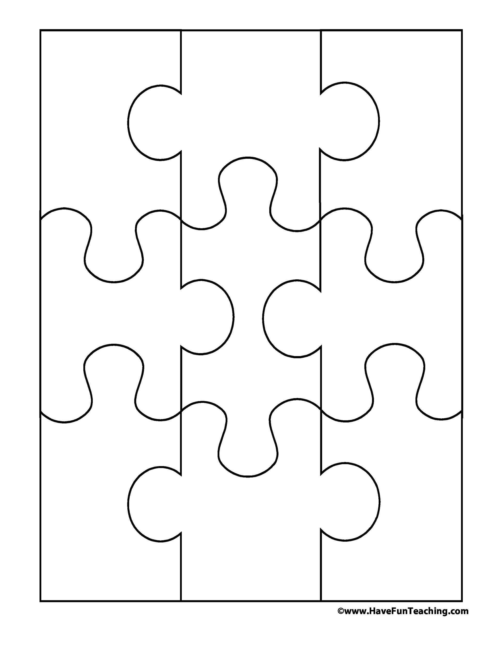 large puzzle piece template