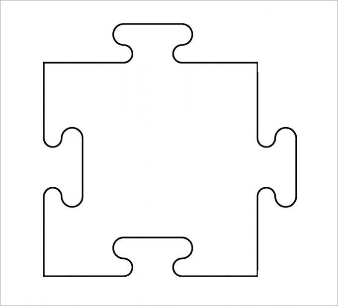 large puzzle piece template