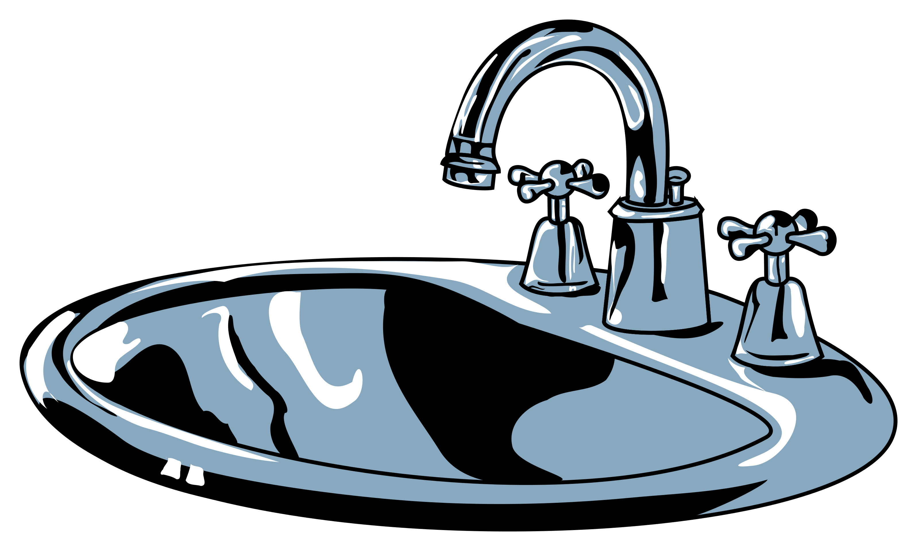 Sink and faucet - Free vector clipart images on clipart library.com