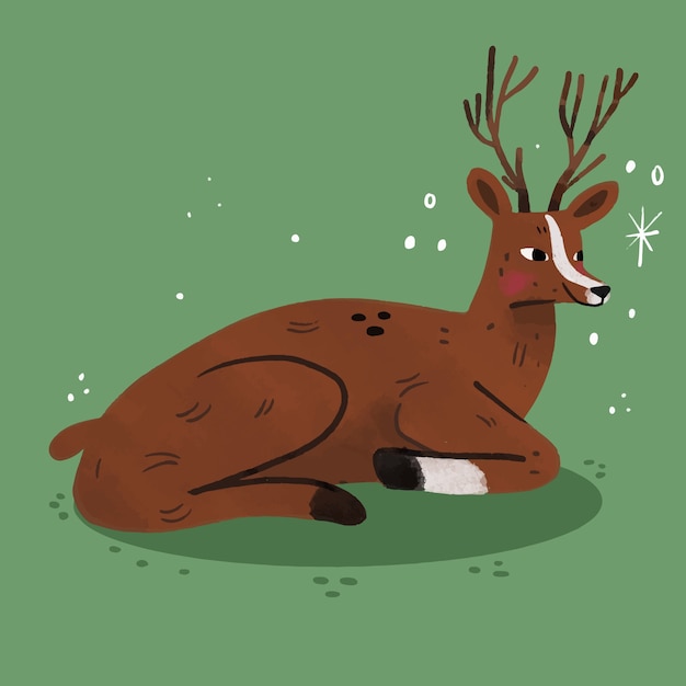 lazy reindeer cliparts