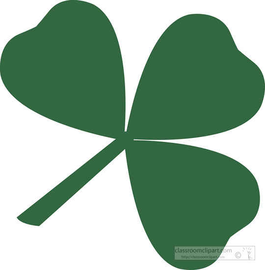 Plants Clipart - three-leaf-clover - Classroom Clipart
