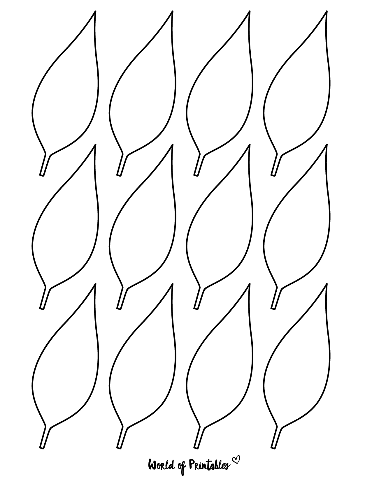 37 Printable Leaf Templates, Outlines &amp; Shapes (Free) - World of ...